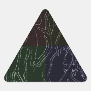 Adesivo Triangular Abstrato Art