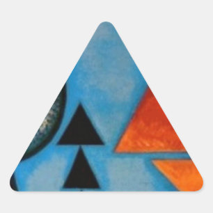 Adesivo Triangular Abstrato de Duro de Soft Kandinsky