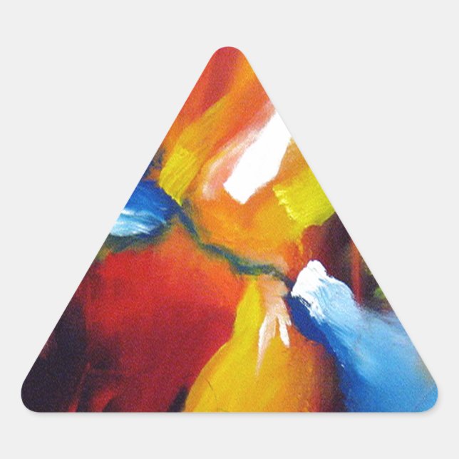Adesivo Triangular Abstrato Expressionismo (Frente)