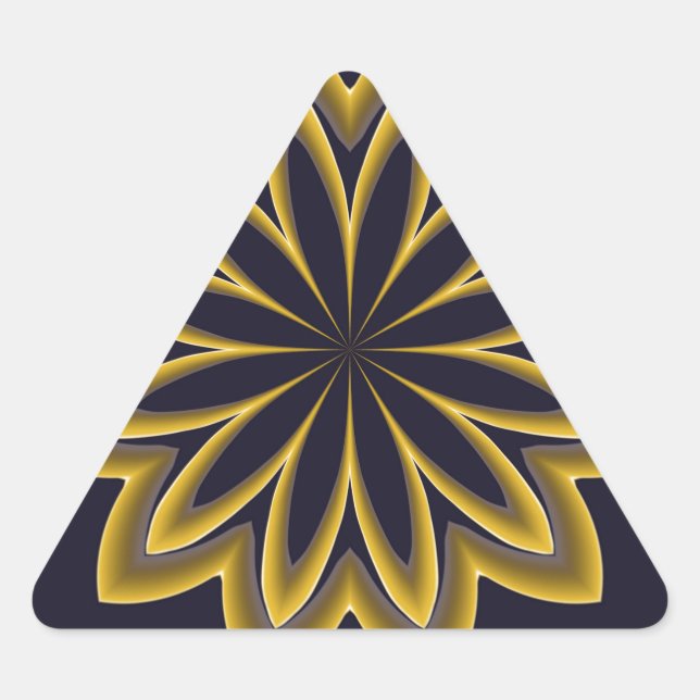 Adesivo Triangular Abstrato Ouro (Frente)