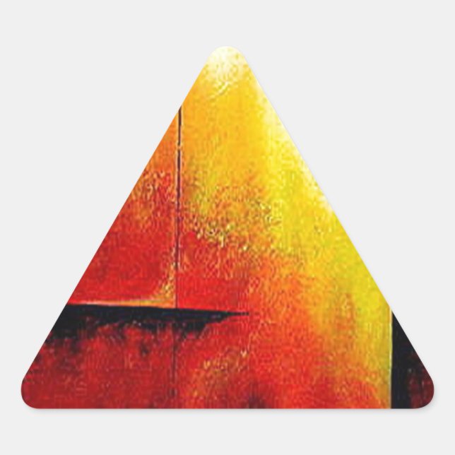 Adesivo Triangular Abstrato Painting de Hizli (Frente)