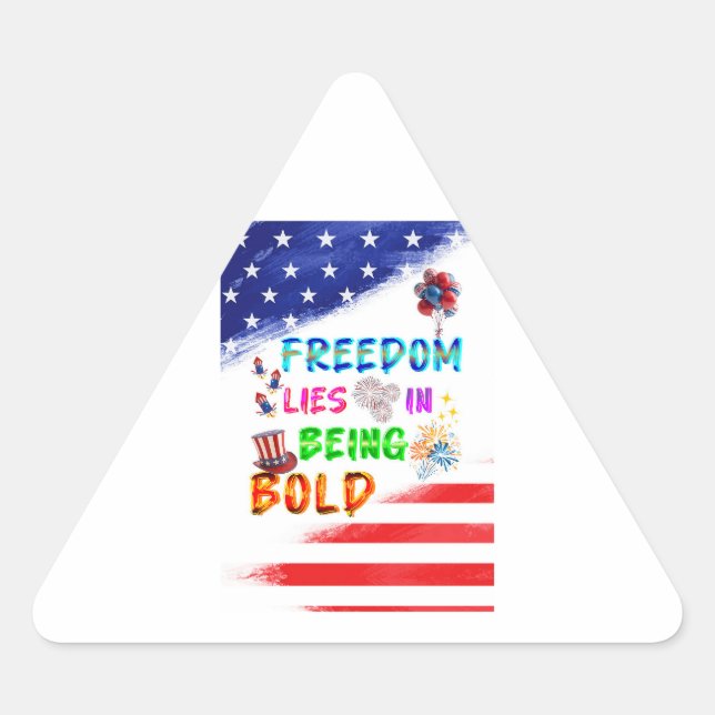 Adesivo Triangular Acessórios de Liberdade Estão Em Ser Ousado (Frente)