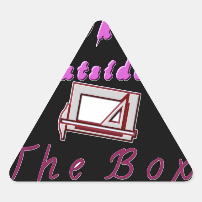 Adesivo Triangular Acho que fora da caixa ZA. (Frente)