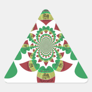 Adesivo Triangular Adoro Etiópia Caleidoscópio - Arte Massagista