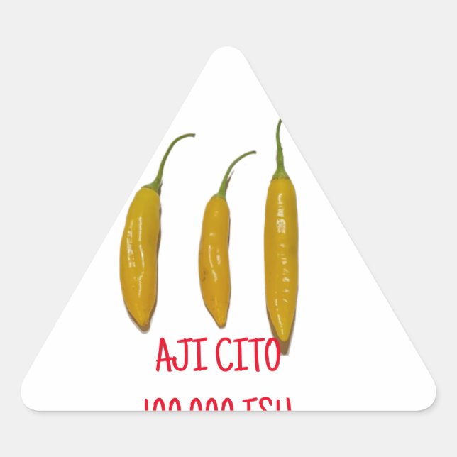 ADESIVO TRIANGULAR AJI CITO HOT PEPPER 100.000 ISH (Frente)