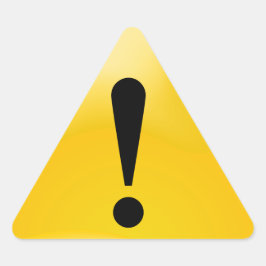 Adesivo Triangular Alerta de precaução amarelo
