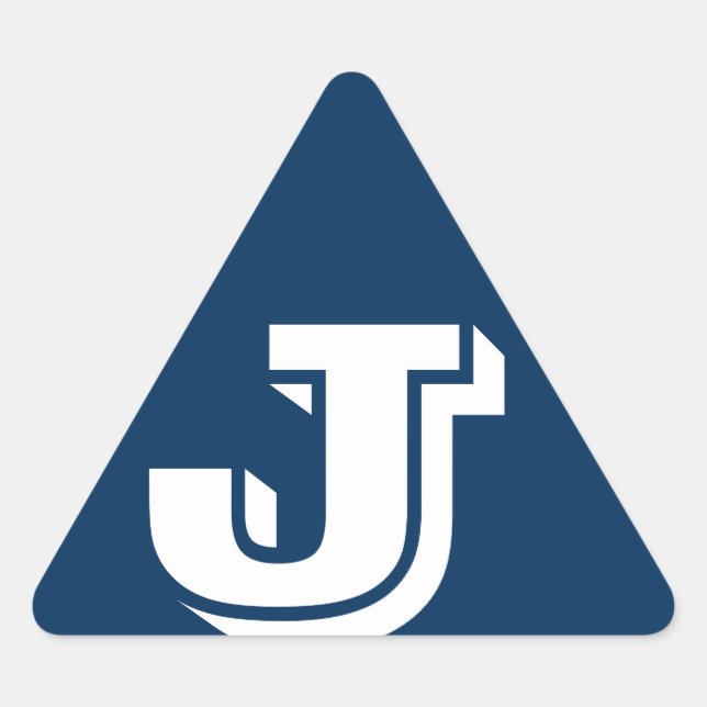 Adesivo Triangular Alfabeto por Janz Capital - Letra J Caixa de Políc (Frente)