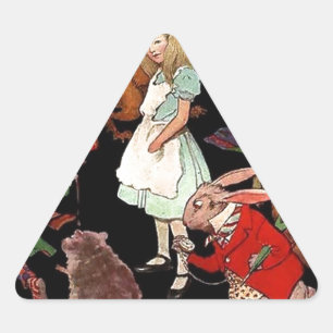 Adesivo Triangular Alice no país das maravilhas