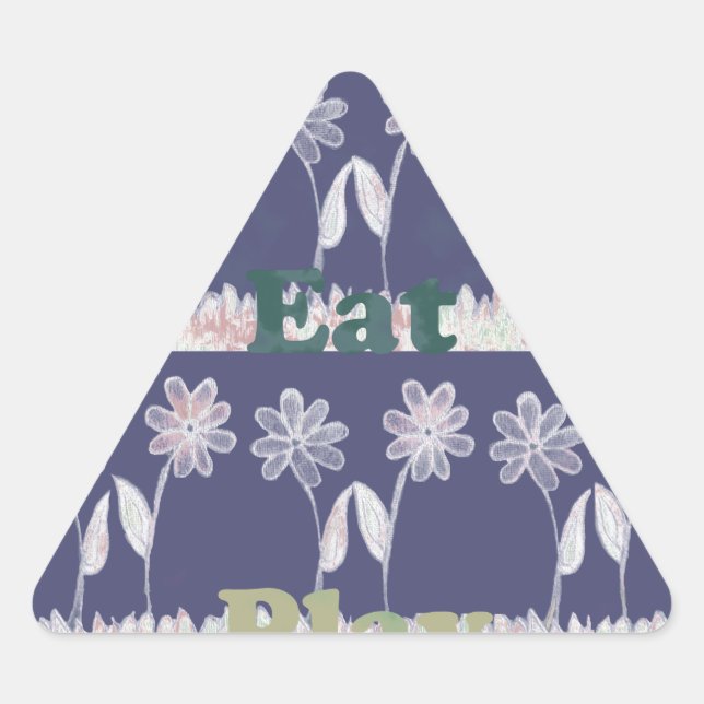 Adesivo Triangular Amar cores azuis do Chá de fraldas (Frente)