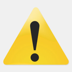 Adesivo Triangular Amarelo de Alerta de Precaução