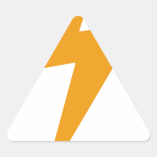 Adesivo Triangular Amarelo de Energia do Trovão Impresso