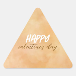 Adesivo Triangular Amarelo - Dia de os namorados castanho