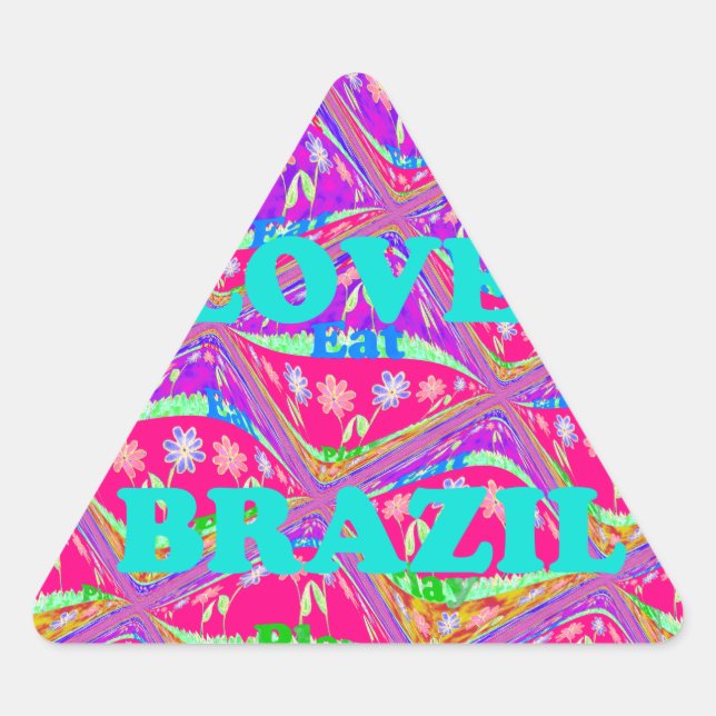 Adesivo Triangular Ame o Brasil.png (Frente)