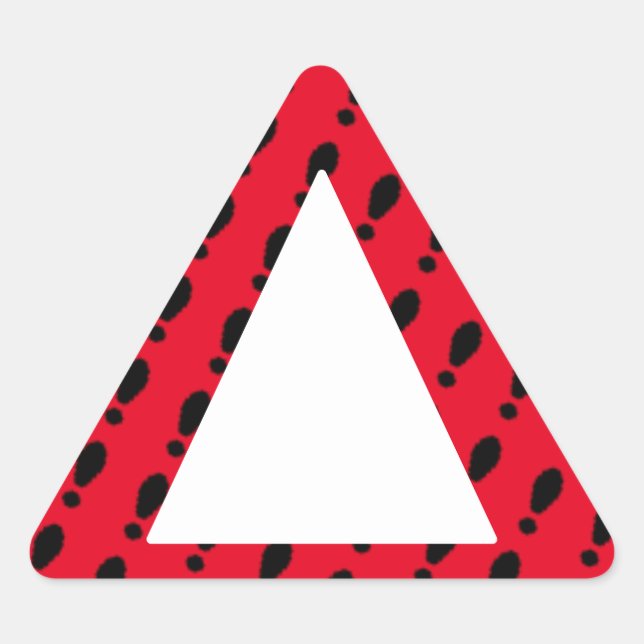 Adesivo Triangular Amiga às Cegas - Aviso Vermelho (Frente)