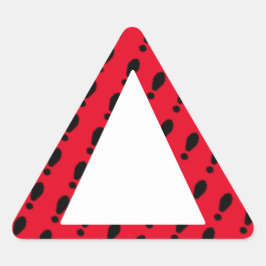 Adesivo Triangular Amiga às Cegas - Aviso Vermelho