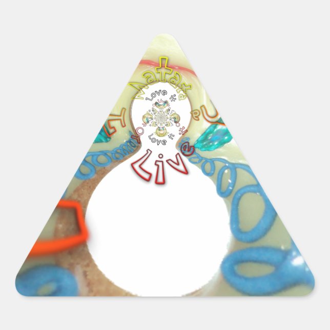 Adesivo Triangular Amor deixa ou vive Hakuna Matata (Frente)