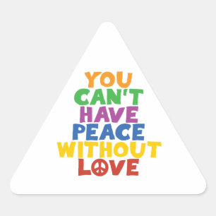 Adesivo Triangular Amor e Paz