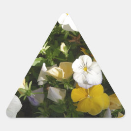 Adesivo Triangular Amor-Perfeito Branco e Amarelo