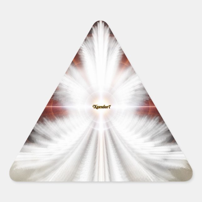 Adesivo Triangular Angel Wings Snowflake Arte Fractal (Frente)