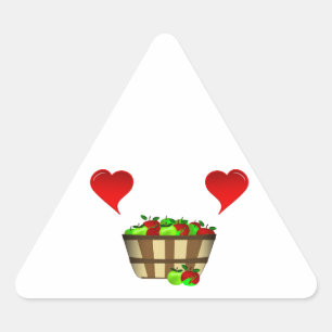 Adesivo Triangular Apple Basket Love