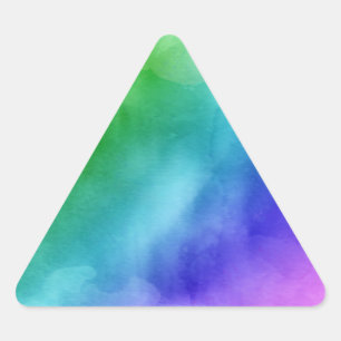 Adesivo Triangular Aquarelas do Arco-Íris