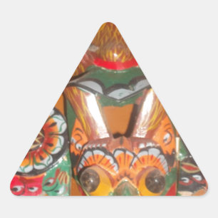 Adesivo Triangular Arte Cultural Única - Sri Lanka/Design indonésio