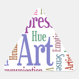 Adesivo Triangular Arte da palavra da inspiração do artista criativ