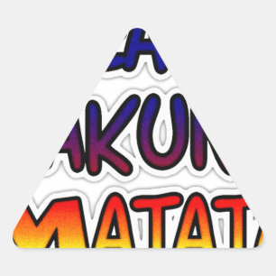 Adesivo Triangular Arte de Gradiente Peace Hakuna Matata