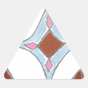 Adesivo Triangular Arte de Impressão de Pintura a Óleo Mandala