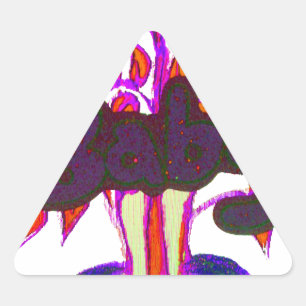 Adesivo Triangular Arte do Coração Queniano: Eu Amo o Quênia