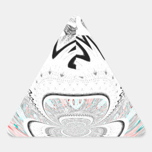 Adesivo Triangular Arte Padrão da Flora Abstrato da Cinza Urbana Mode