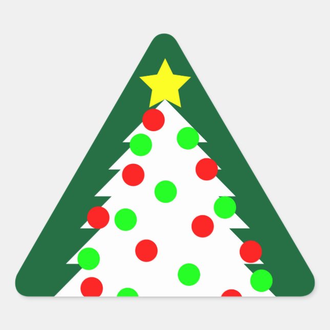 Adesivo Triangular Árvore de Natal de Corte de Papel (Frente)