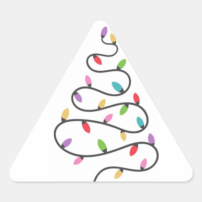 Adesivo Triangular Árvore de Natal em Luzes (Frente)