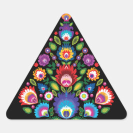 Adesivo Triangular 🎄 árvore de Natal - folclore [preto]