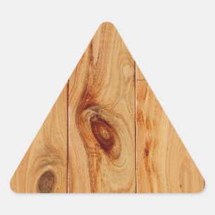 Adesivo Triangular Assoalho de madeira claro Knotty da grão