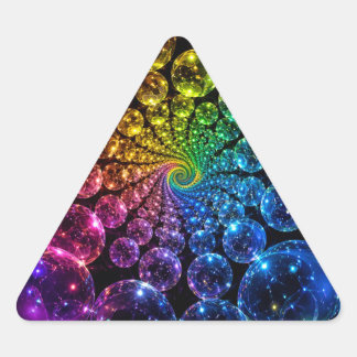 Adesivo Triangular Autocollant spirale psychedelique