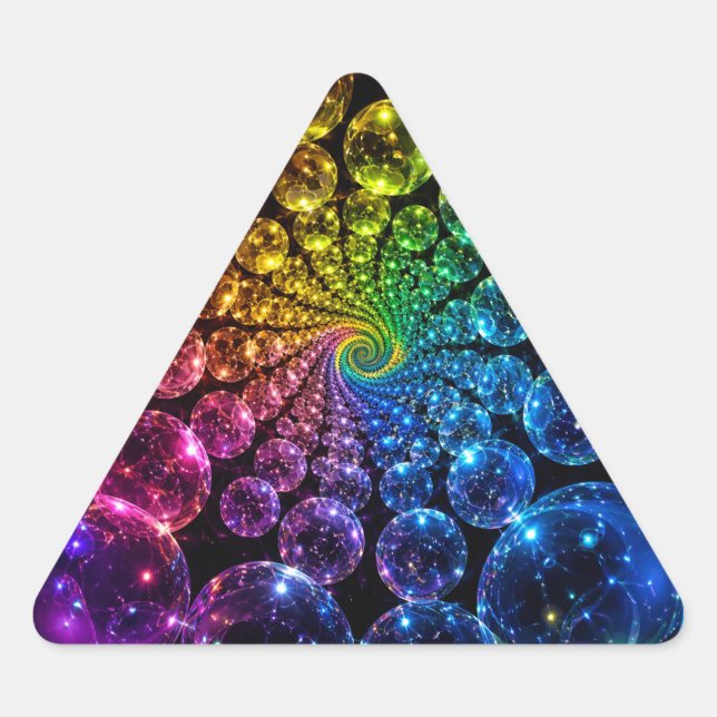 Adesivo Triangular Autocollant spirale psychedelique (Frente)