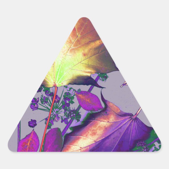 Adesivo Triangular Autumn Leaves em Lilac (Frente)