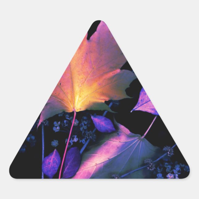 Adesivo Triangular Autumn Leaves em Neon (Frente)