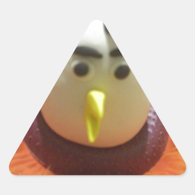 Adesivo Triangular Aves Esculpidas na Impressão de Arte de Girassol (Frente)