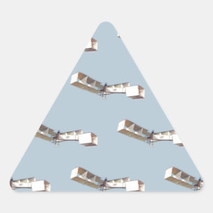 Adesivo Triangular Avião Santos-Dumont 14-Bis