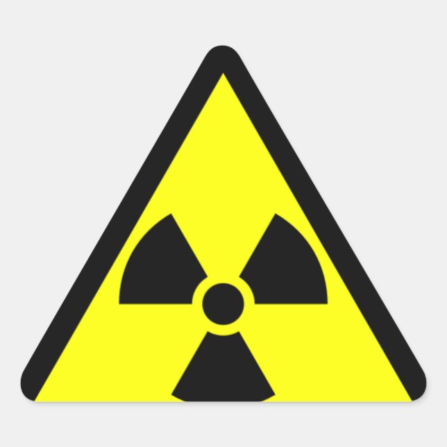 Adesivo Triangular aviso de radiação (Frente)