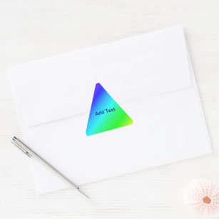 Adesivo Triangular Azul Gradiente do Arco Diagonal para Verde