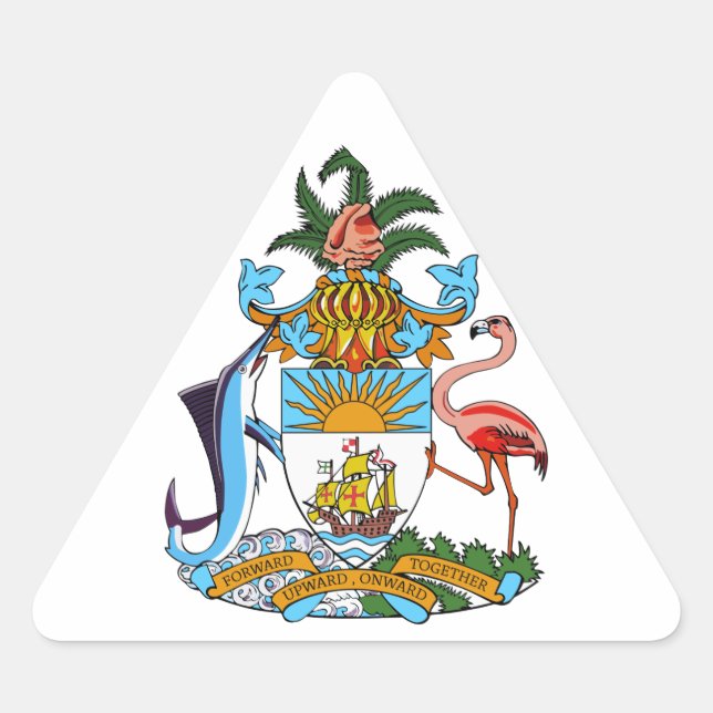Adesivo Triangular bahamas emblem (Frente)