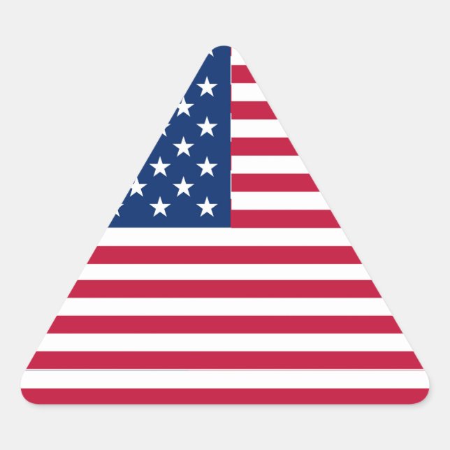 Adesivo Triangular Bandeira americana Flag Pride Design- 76353 (Frente)