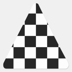 Adesivo Triangular Bandeira Checkered que compete o tabuleiro de