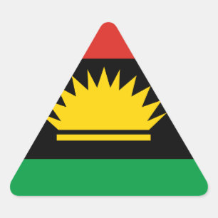 Adesivo Triangular Bandeira de Biafra (Bịafra)