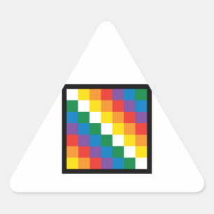 ADESIVO TRIANGULAR BANDEIRA DE WIPHALA BOLÍVIA