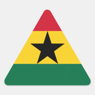 Adesivo Triangular Bandeira do Gana