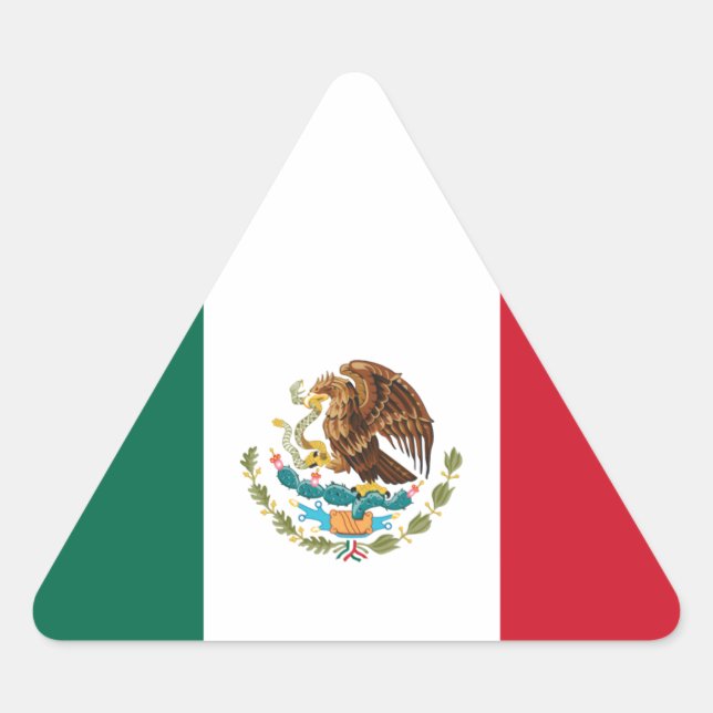 Adesivo Triangular Bandeira do México (Frente)